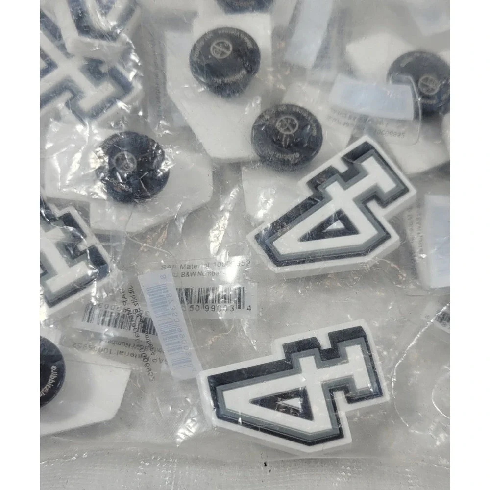LOT: 20 Jibbitz Black & White #4 Croc Shoe Charms